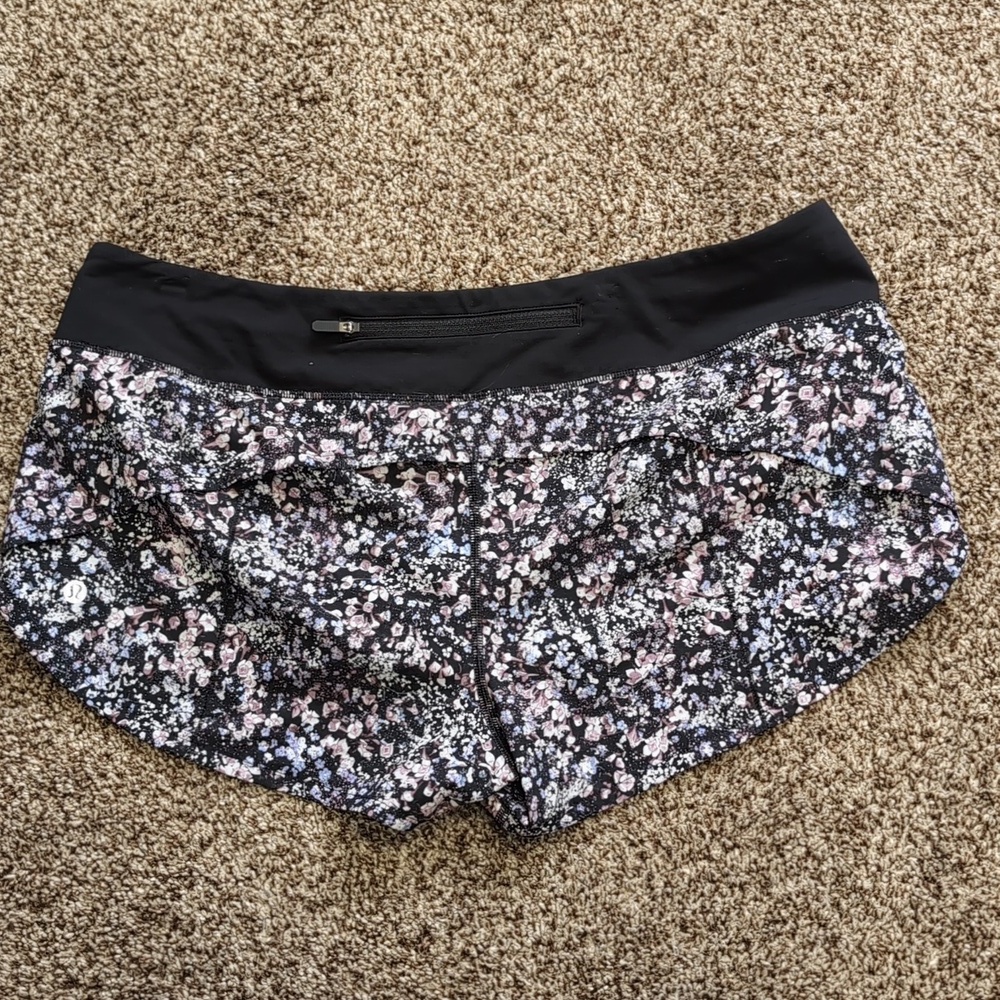 Lululemon Speed Up Shorts  Floral Print Athletic Size 10